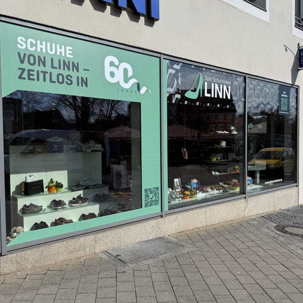 LINN Schuhe - Fensterbeschriftung